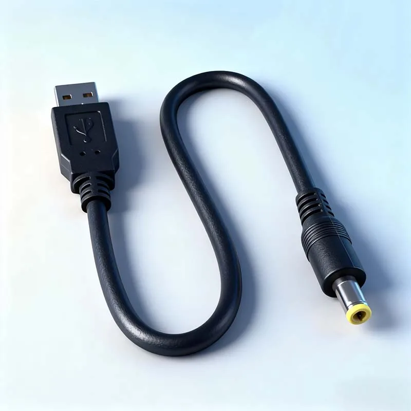 2PCS USB to DC 5.5 x 2.5 Charging Cable, 0.75 sq. mm, High-Power 10A Current, 5V Thickened Power Cable