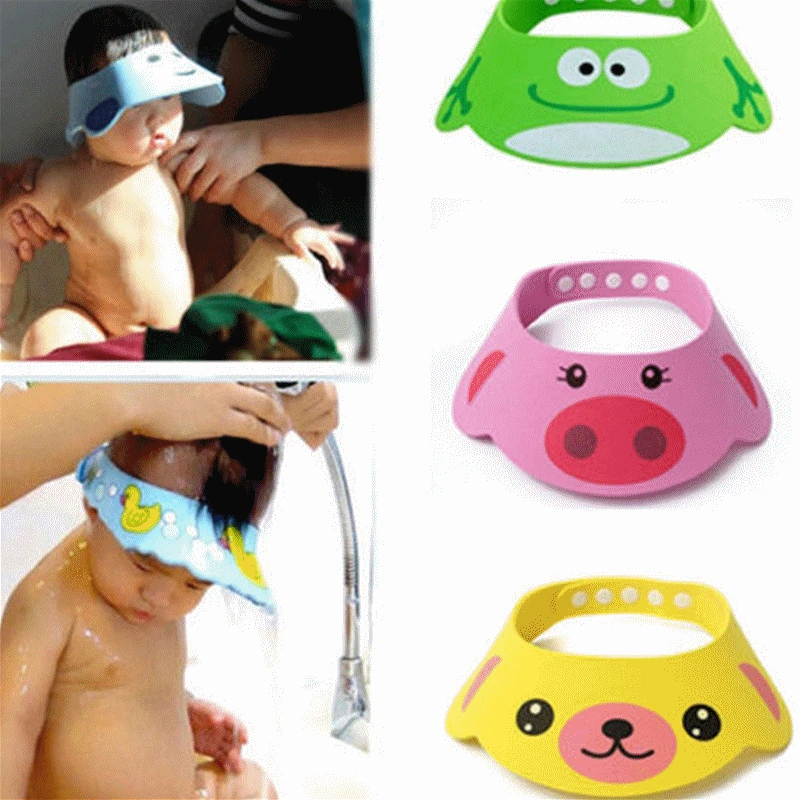 Adjustable Baby Shower Hat Toddler Kids Shampoo Bathing Shower Cap Wash Hair Shield Direct Visor Caps for Baby Care 1pc
