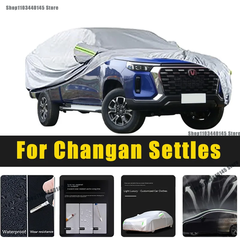 

Full Car Covers Outdoor Sun UV Protection Dust Rain Snow Oxford cover Protective For Changan Settles Accessories