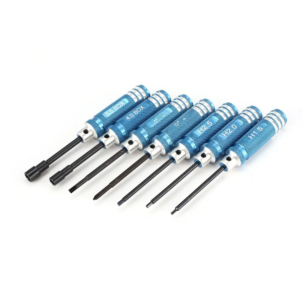 YSIDO-Kit de tournevis hexagonal pour Wltoys Traxxas Axial RC, outils d'écrou, hélicoptère, voiture, avion, importateur FPV, 1.5, 2.0, 2.5mm, 7 pièces