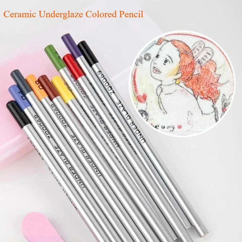 New Pottery Painting Coloring Tools,10-color Boxed Ceramic Underglaze Colored Pencil,DIY Ceramic Hand Painted Glaze Chalk