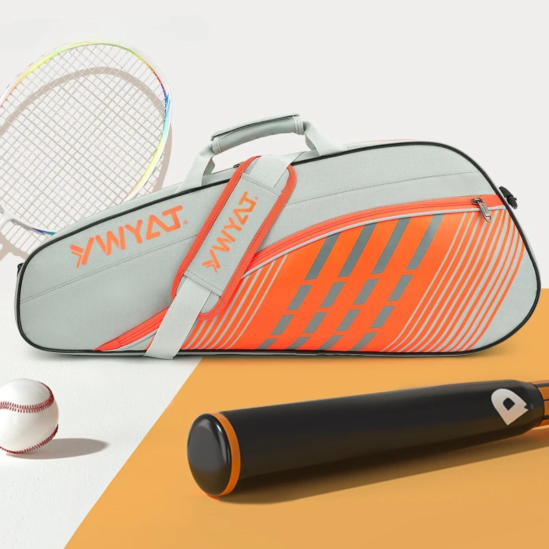 New Unisex 3-Racket Badminton Shoulder Crossbody Bag, Thickened Tennis Storage Pouch, Scratch Resistant Sturdy Durable Student