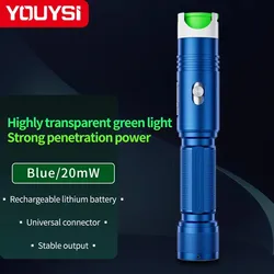 2024 New 10-20MW Green Light VFL Visual Fault Locator,Recargable Fiber Optic Green Laser Pen FTTH Fiber Optic Cable Test