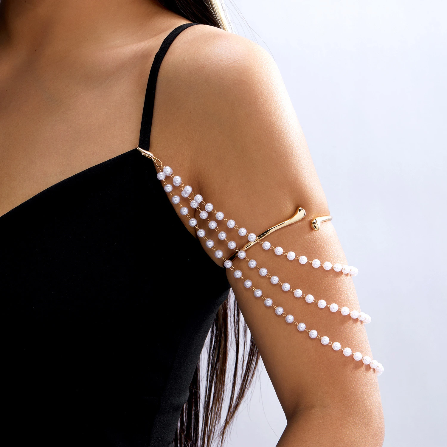 Collier chaîne d'épaule perlée - Body Jewelry avis et prix
