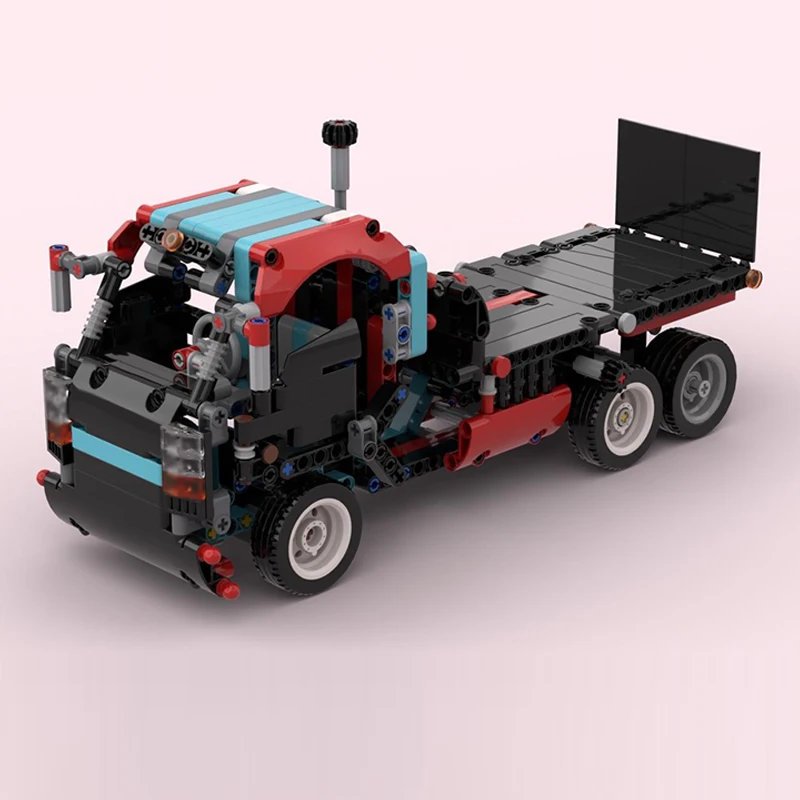 City Car Model MOC Building Bricks Flatbed Transport Recovery Truck Modular Technology Children Holiday Gifts Assemble Toys Suit