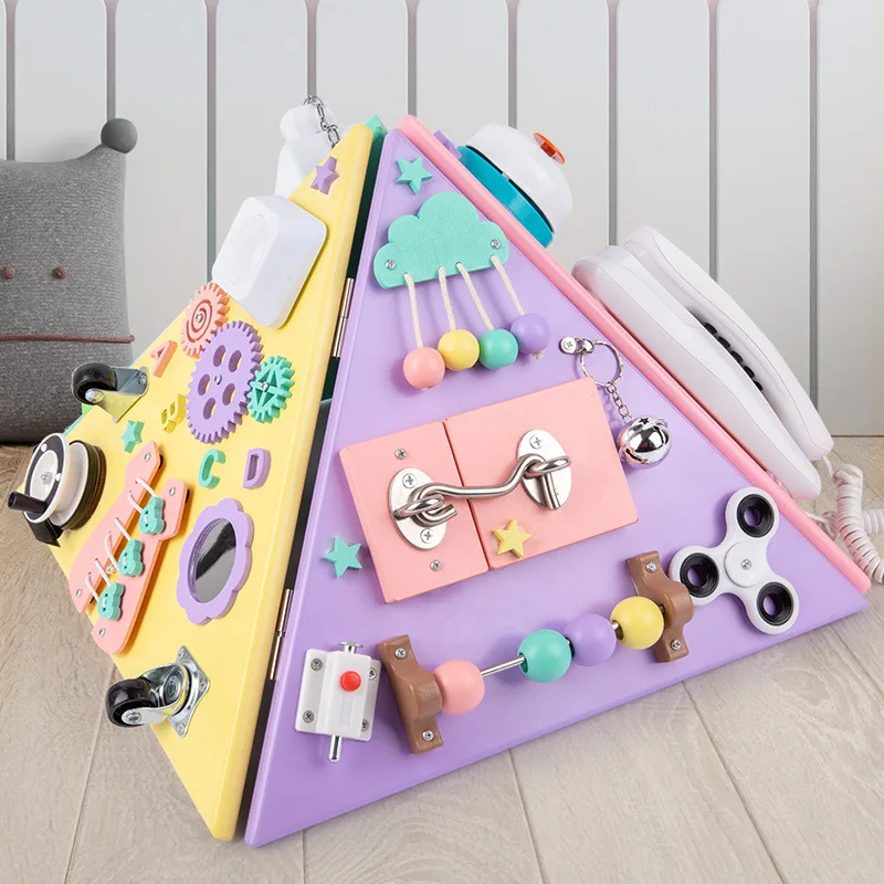 Wooden children unlock unlocking imitation calling puzzle early parent-child interaction busy house baby teaching aids toys