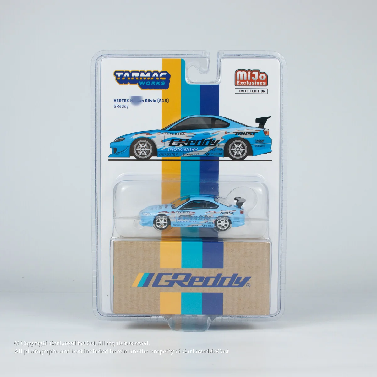 Tarmac Mijo 1:64 Vertex Silvia S15 GReddy Diecast Model Car Collection Limited Edition Hobby Toys