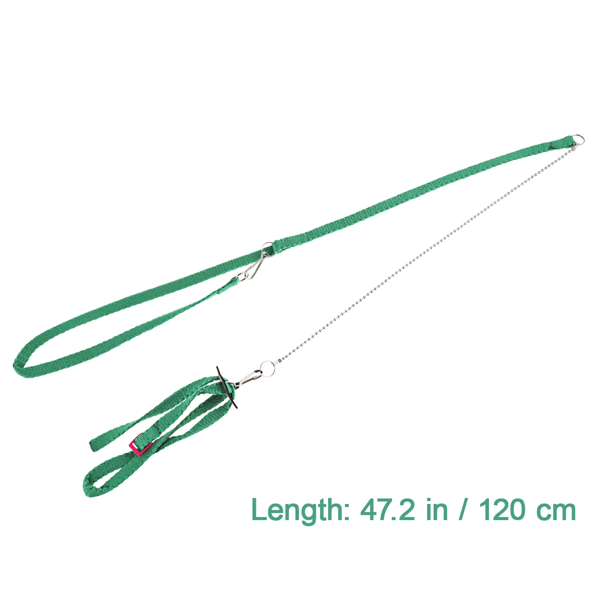 

1.2M Adjustable Lizard Harness Leash Nylon Metal Small Pet Reptile Walking Gear Green 40Cm Chest Fit Below 23Cm Outdoor Use