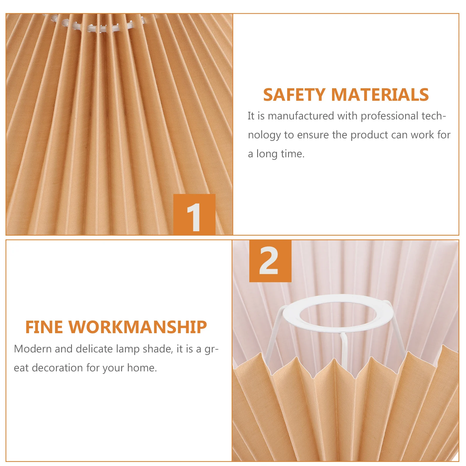 

Fabric Lamp Shade Pleated Design Dustproof Table Light Cover E27 Desk Lampshade For Home Hotel Bedroom Study Decoration