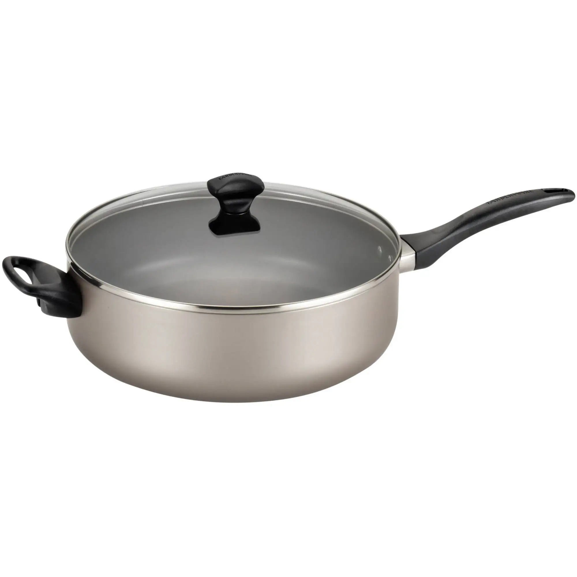 

Dishwasher Safe Nonstick 6 Quart Jumbo Cooker/ Chef's Pan with Helper Handle and Glass Lid, Great for Family Meals, Dishwasher S
