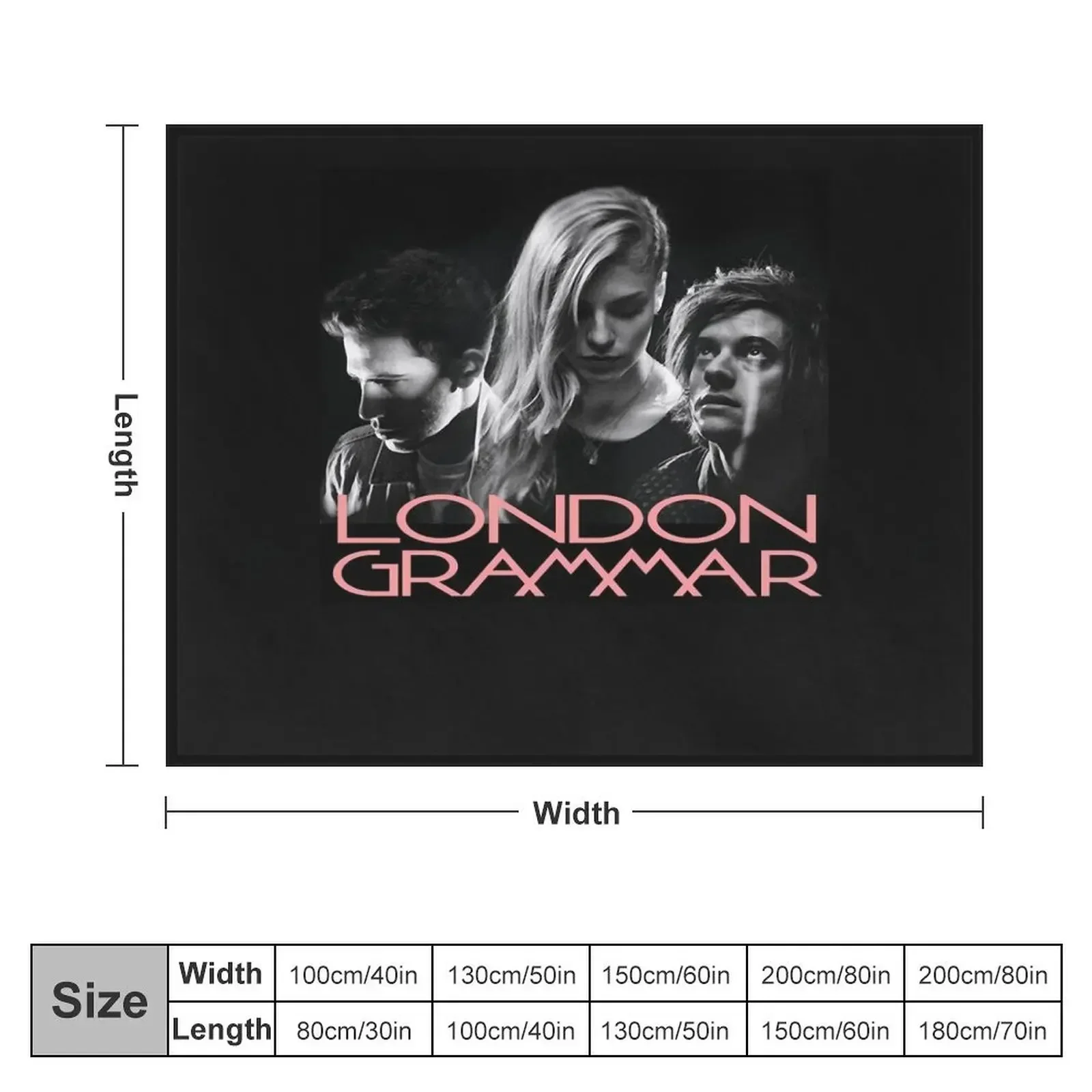 London Grammar Band Logo Singer Music Classic T-Shirt.png Throw Blanket Plaid Luxury Throw Blankets