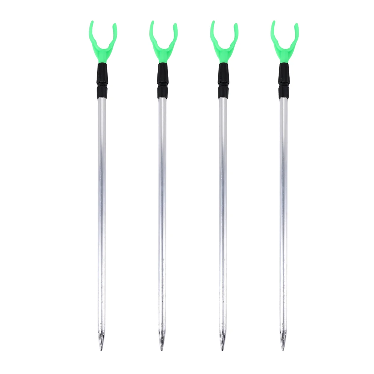 SMIEA Suporte para vara de pesca de metal ajustável, 4 unidades, estrutura fixa, suporte para vara de pesca, suprimentos de pesca