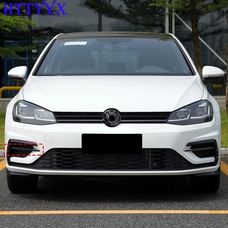 2PCS Car Front Bumper Fog lamp Frame Running light Fog Light Frame For VW Golf 7.5 R-line 2018 2019 2020(Not For GTI R)