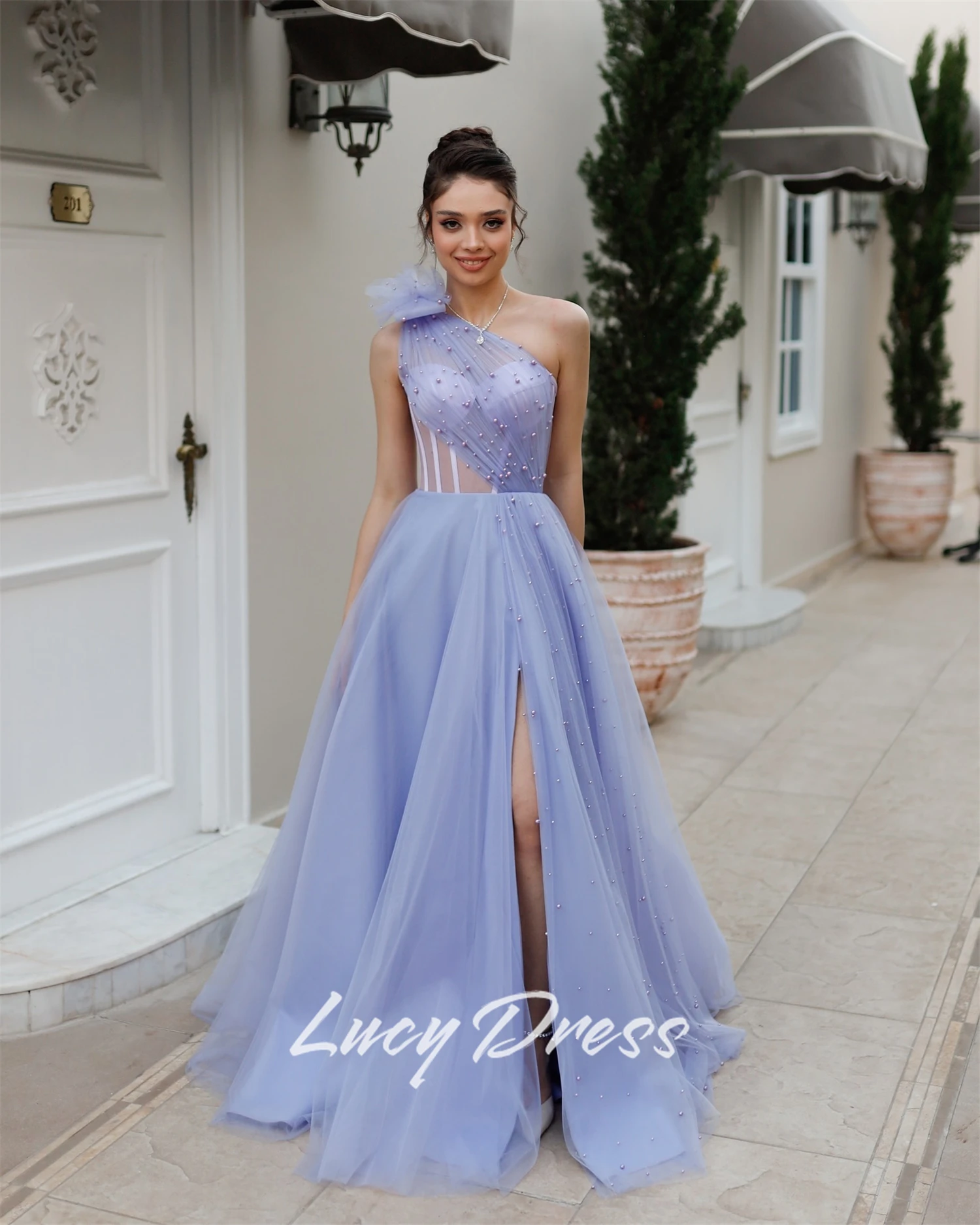 

Lucy Customized Purple Birthday Dress for Wedding Guest Elegant Sharon Happy Dresses Woman Formal Dresses Graduation Dresses