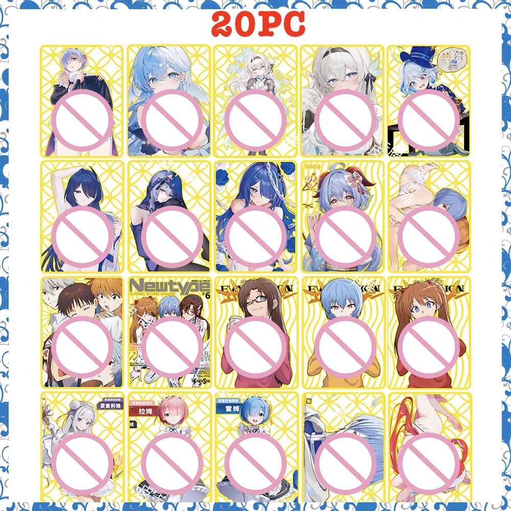 

Anime Goddess Story DIY ACG Sexy Metal Card Boy Game Toys Collectible Card Christmas Birthday Gift Ram Rem Emilia Ayanami Rei