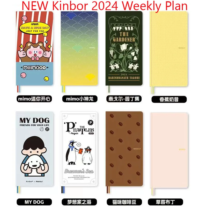 Kinbor 2024 Weekly Plan Book Ba Chuan Paper Weeks Hand Book una settimana due pagine Schedule notepad e Jopurnals Todolist per regali