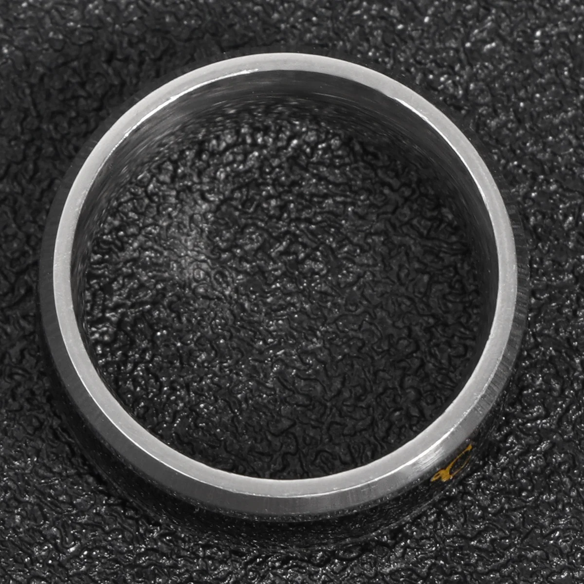 خاتم تلون الحرارة 8 مم من الفولاذ المقاوم للصدأ شريط دائري متغير اللون مجوهرات إصبع أنيقة هدية عيد ميلاد البنصر