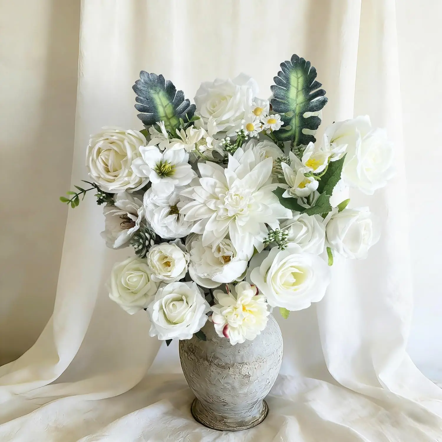 

30 шт. Искусственные шелковые цветы, реалистичные декоративные цветочные композиции для украшения стола в помещении, для свадебных торжеств и букетов невесты