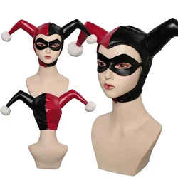 Quinzel Mask Blindfold Headgear Movie Super Villain Cosplay Costume Accessories Women Fancy Dress Up Party Role Play Props