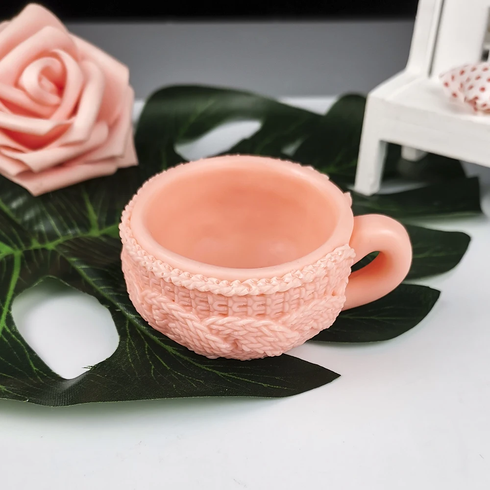 PRZY 3D Cup Mould Silicone Sweater Coffee Cup Soap Molds Fondant Soap Molds Handmade Mold Clay Resin Candle Mould
