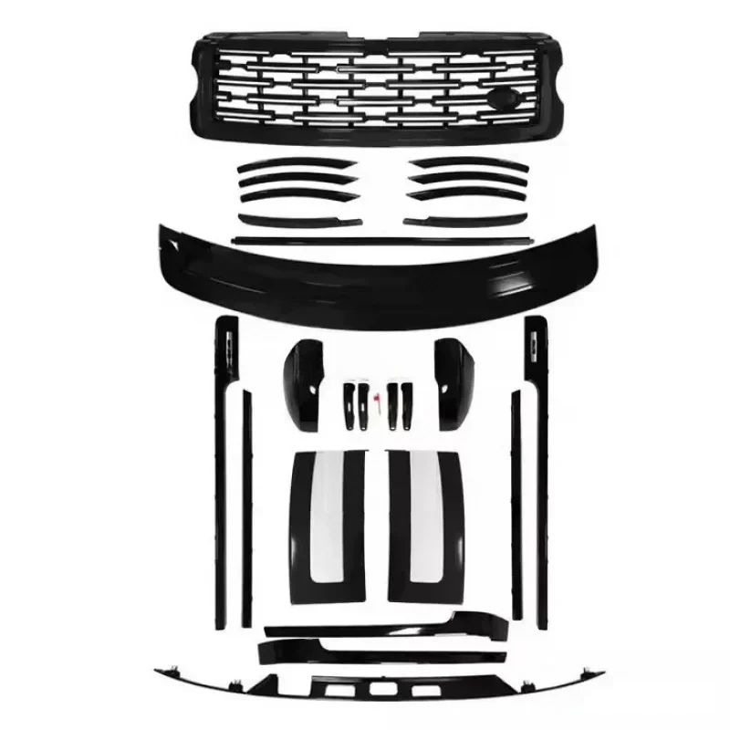 

2013-2023 Sport Style Plastic Body Kit Gloss Black Front & Rear Bumper Exhaust Auto Upgr New