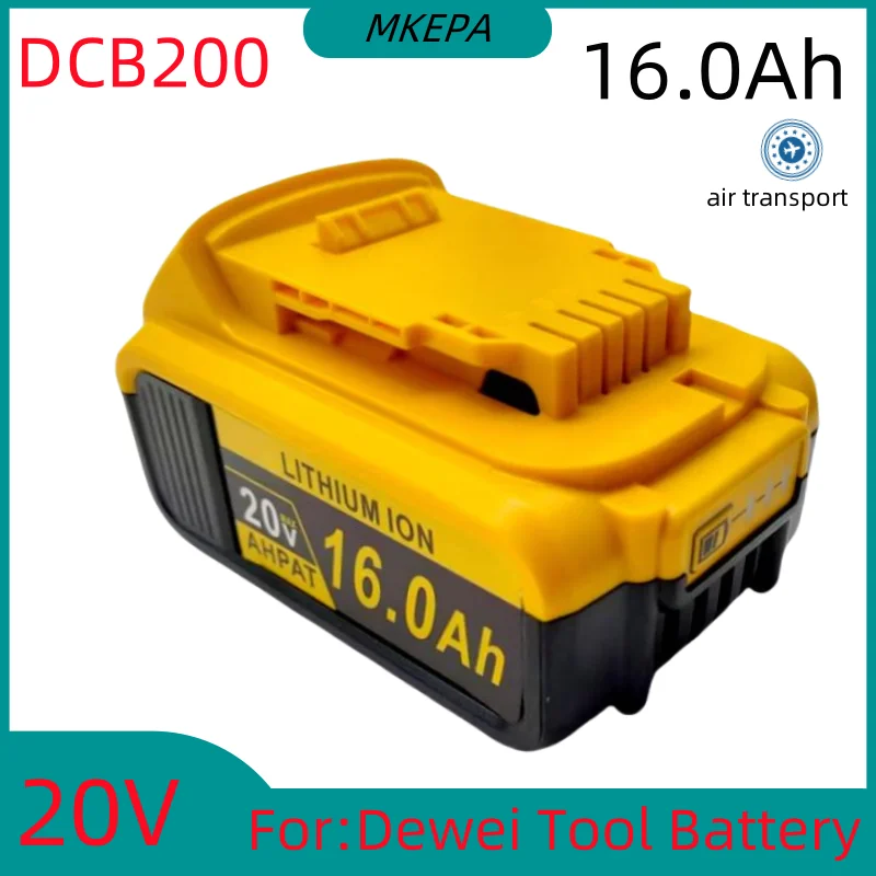 New 100% Original 16000mAh 20V for Dewalt Power Tool Battery DCB206 20V 20.0Ah Battery DCB206 20V Battery DCB205 DCB204-2 DCB200