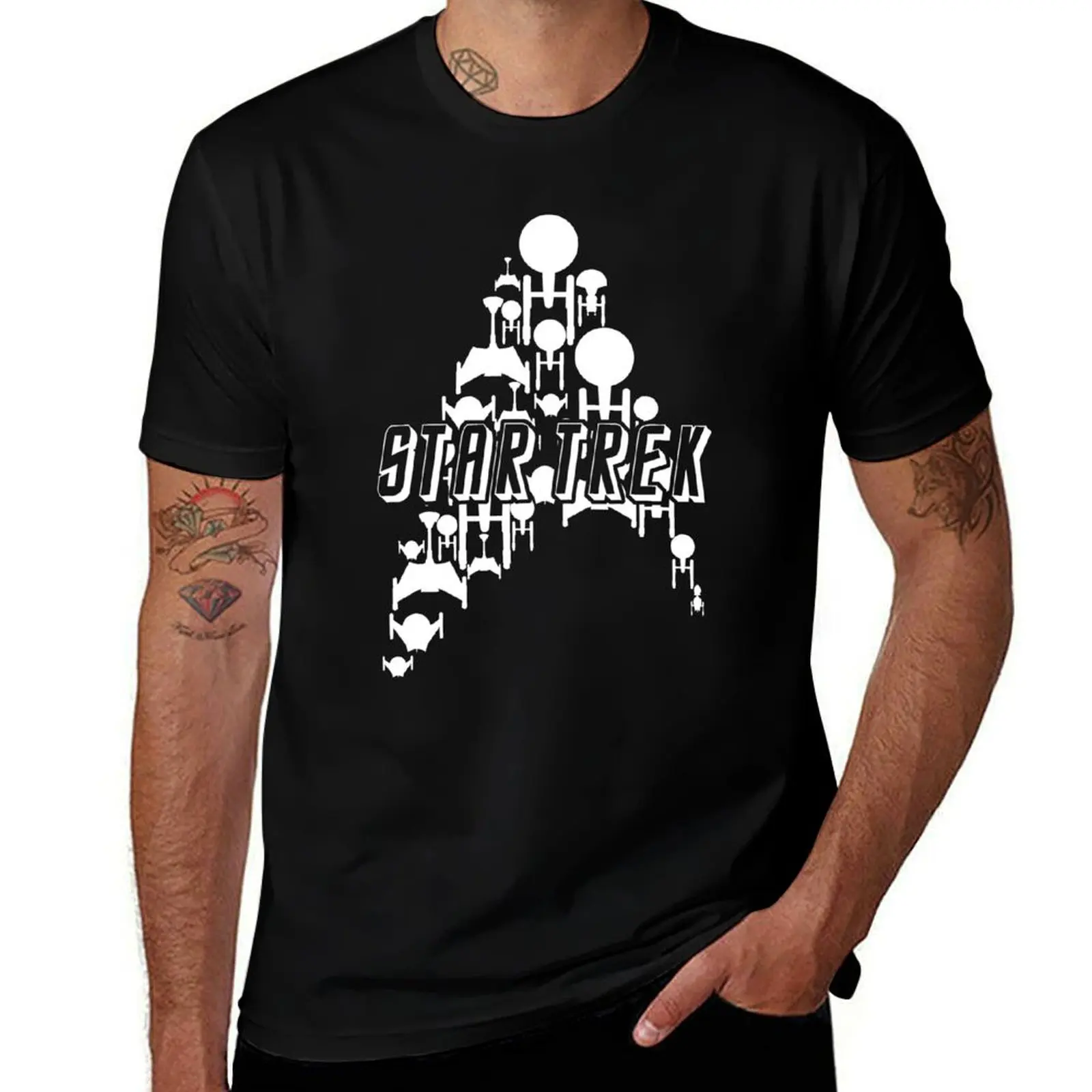 Starship Trek T-Shirt Work Outdoor T-Shirt for Men