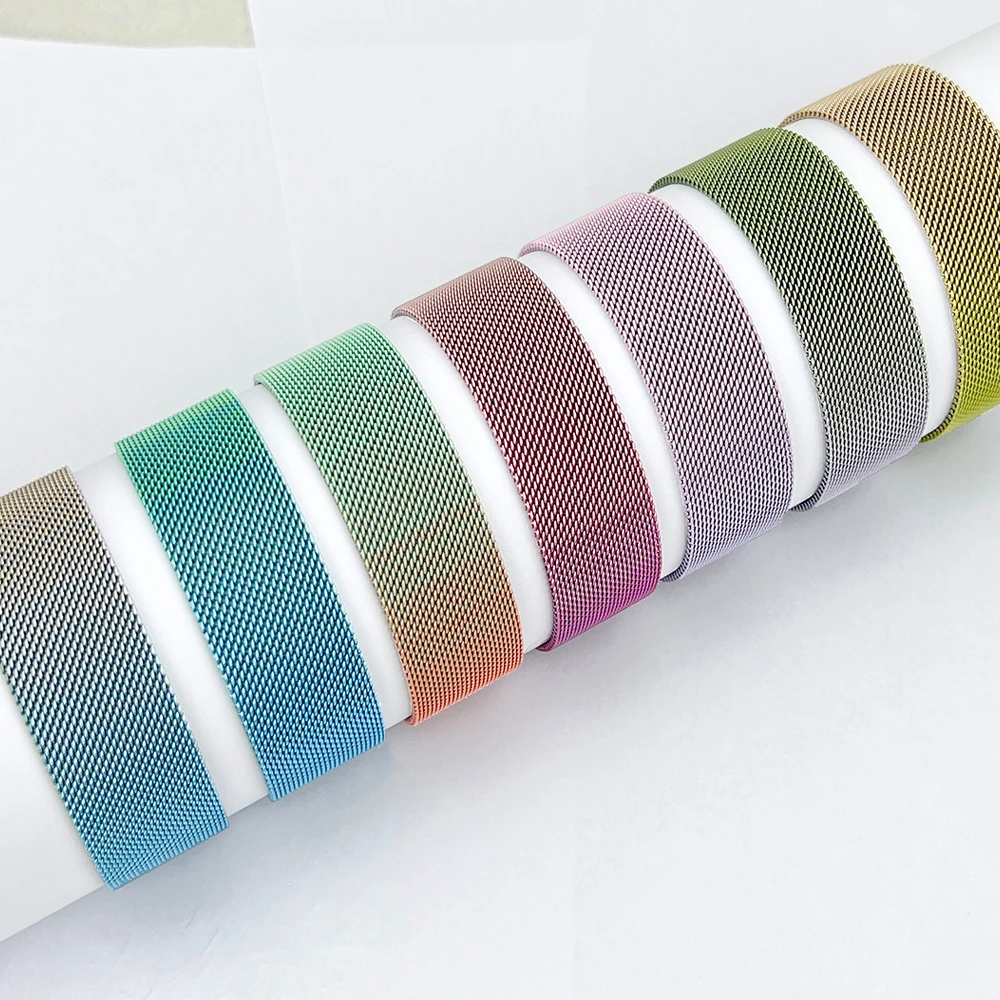 アップルウォッチ用ミラネーゼループ,プライドブレスレット,iwatchシリーズ9, 8, 7, 6,se,5, 4, 3,ウルトラ2, 49mm, 44mm, 45mm 40mm, 41mm, 38-42mm