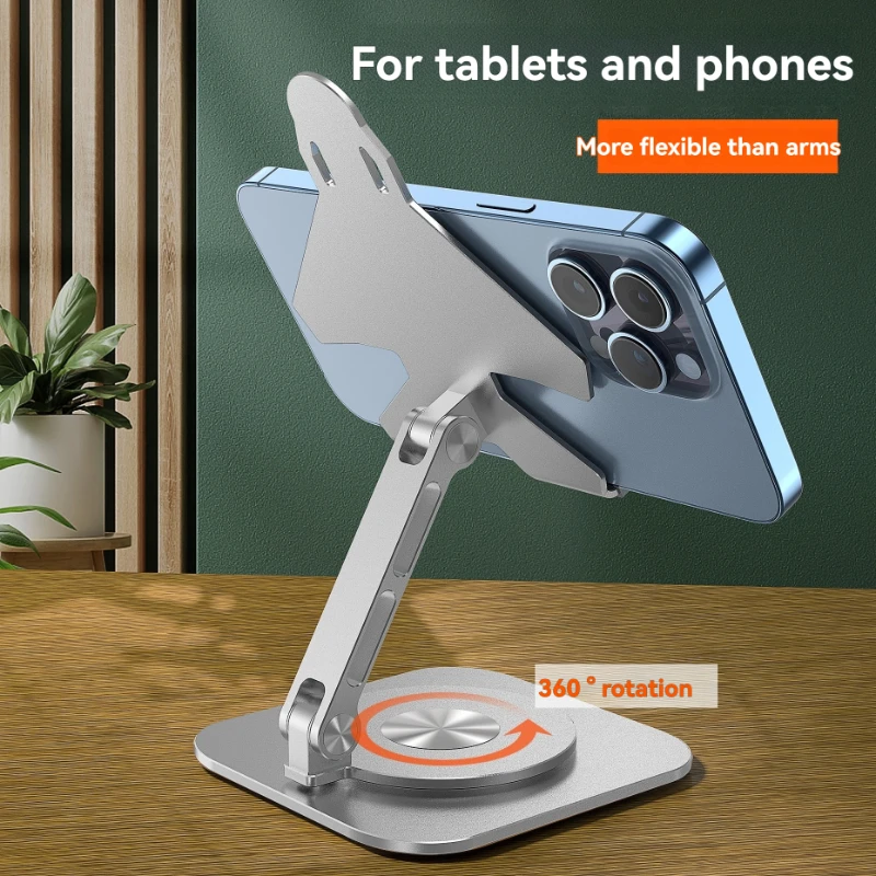 360-Degree Phone stand Rotating Aluminum Alloy Bracket Multi-Angle Controllable, Not Pick The Model, More Efficient Office