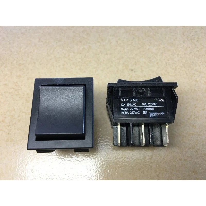 Imported high-power silver contact ship type switch 16A 250V three speed switch+inching self resetting power switch