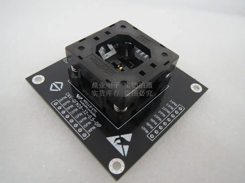 QFN28/DIP28 MFL28 DFN28 Burn-in Socket gold plating IC testing seat Test Socket test bench