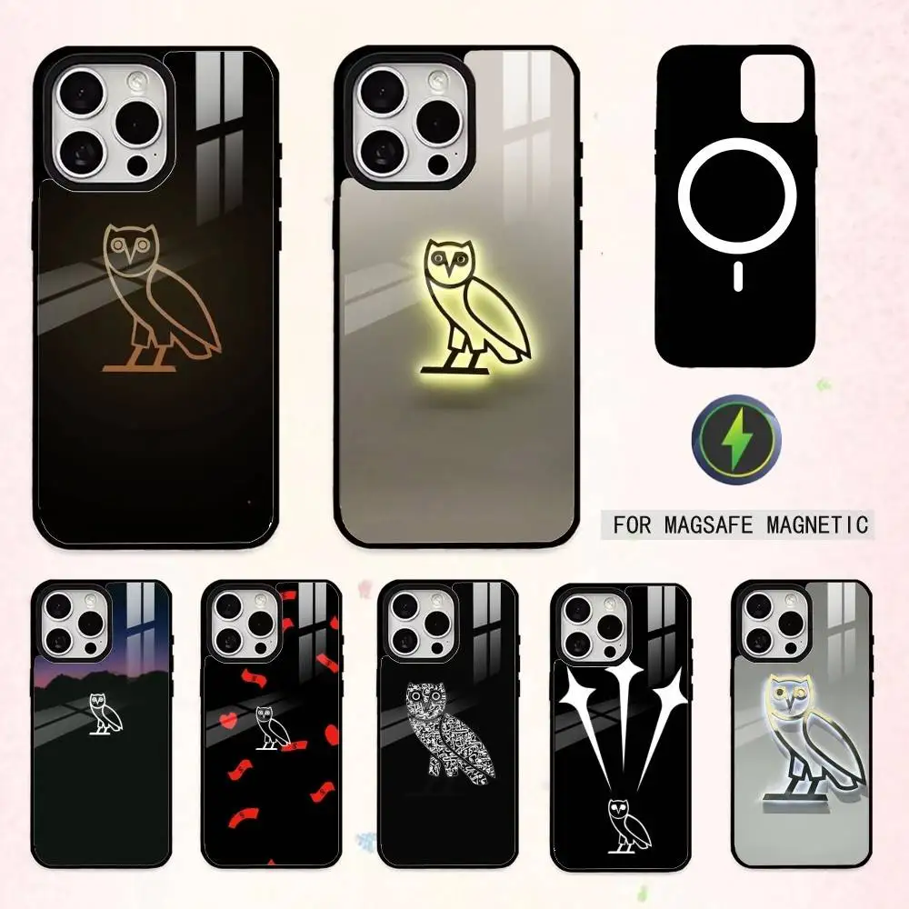 

Drake O-OvO OWL Phone Case For iPhone17,16,15,14,13,12,11 Plus,Pro Max Magnetic For Magsafe Wireless Charging
