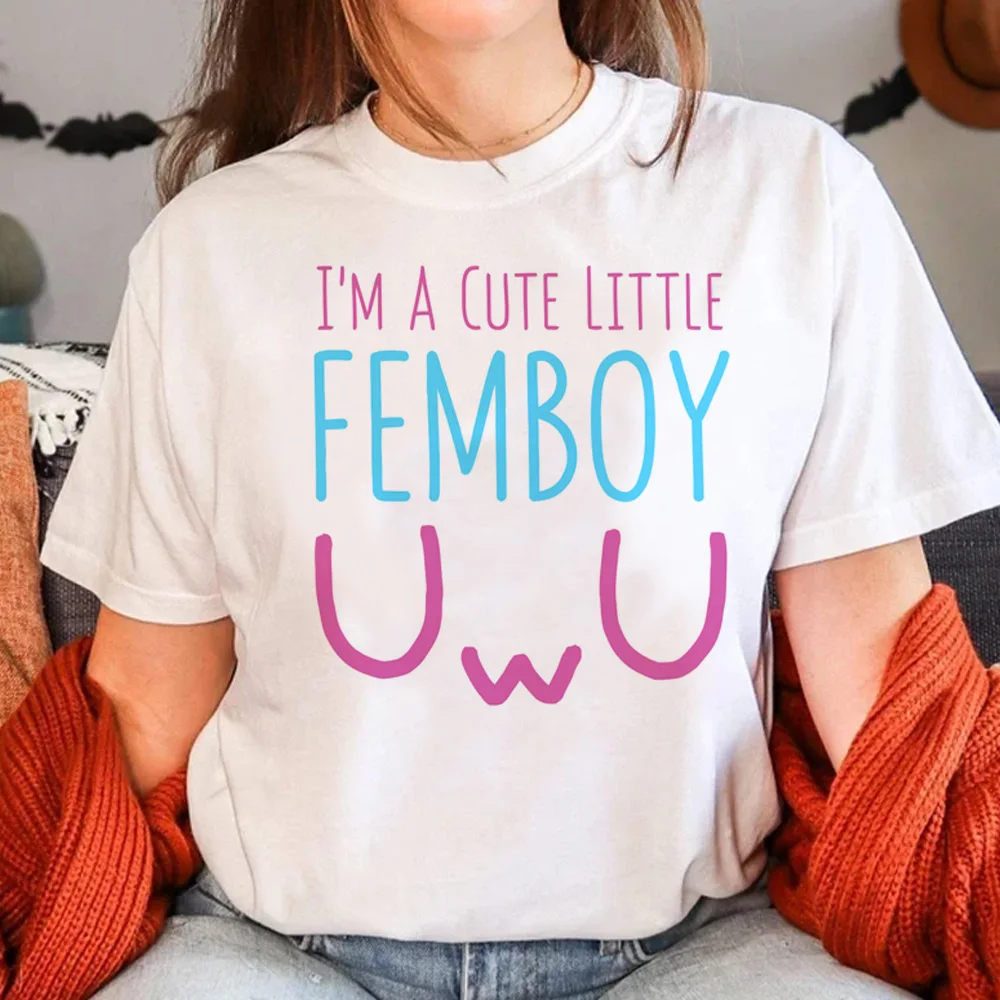 Femboy tshirt women comic t-shirts female streetwear comic clothing