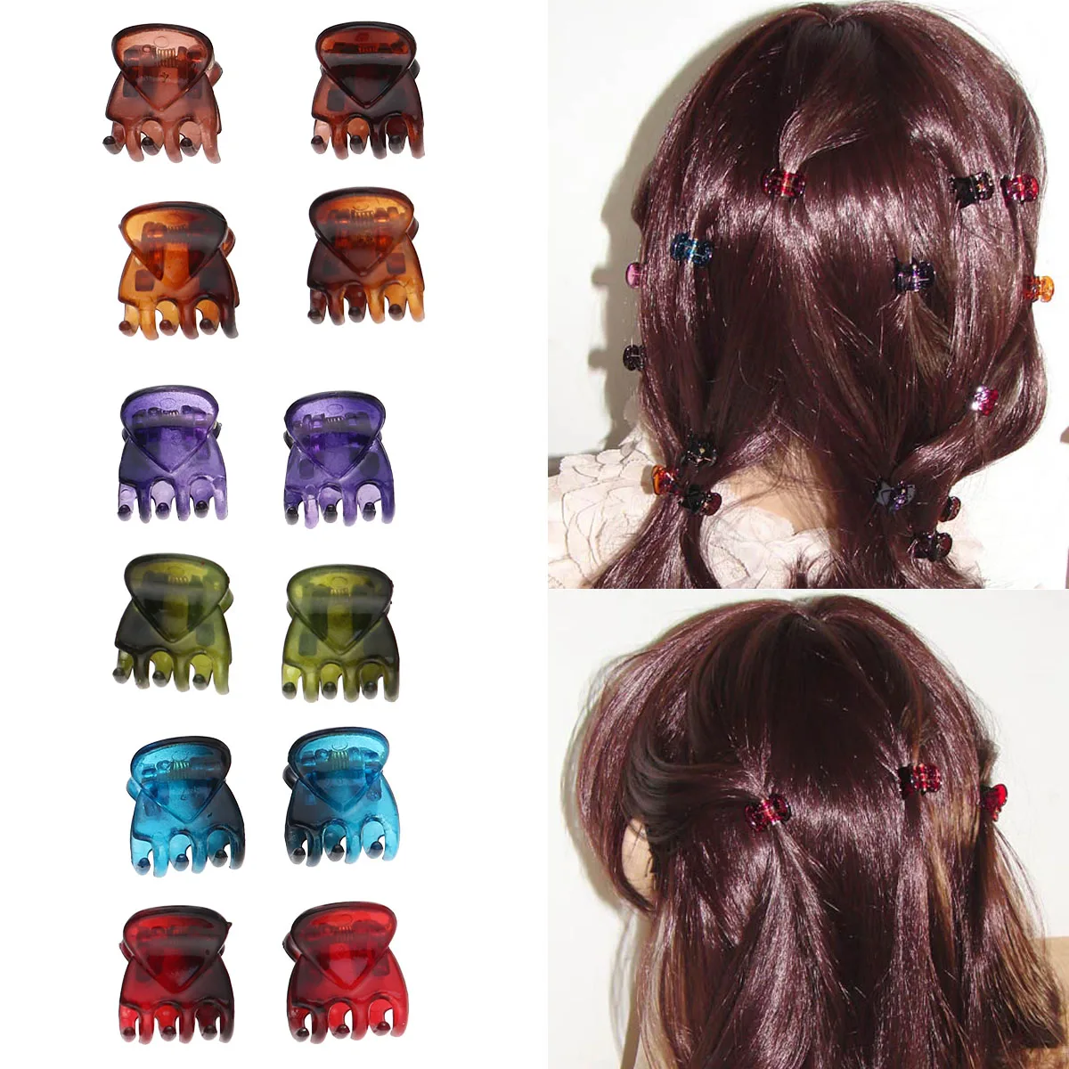 

48pcs Hairpin Spring Hair Claw Hair Claw Small Kids Girl Hairpin Spring Clips for Women Girls Toddlers Hairstyles nament