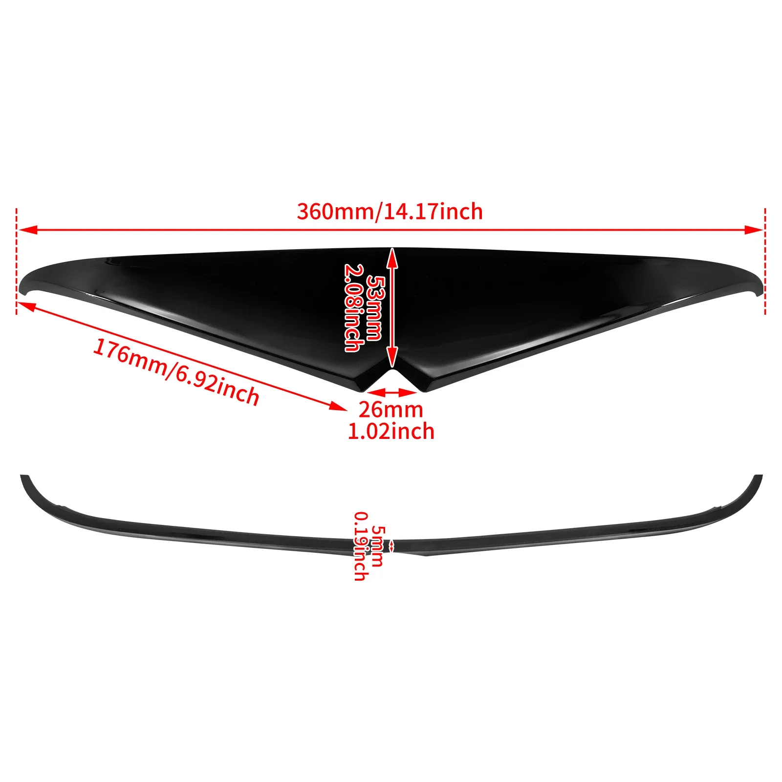 دراجة نارية العلوي تقليم العلوي تلميح غطاء قناع لهجة كشافات الحاجب ملصق ل هارلي بجولة الطريق الإنزلاق خاص 2015-2023 #6