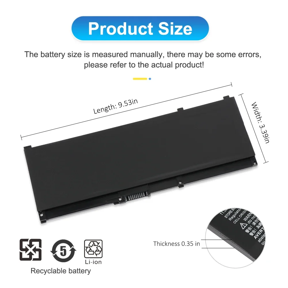 ETESBAY SR03XL 4550 мАч для HP Pavilion 15-cx0003ng 15-CX0058WM 15-CX CX0056WM Envy X360 15-CN 15-CP 17-BW Series аккумулятор для ноутбука