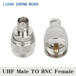 BNC macho para conector BNC, adaptador reto, conector coaxial RF Plug, SL16, Q9 Crossover Sub, UHF PL259, 1pc