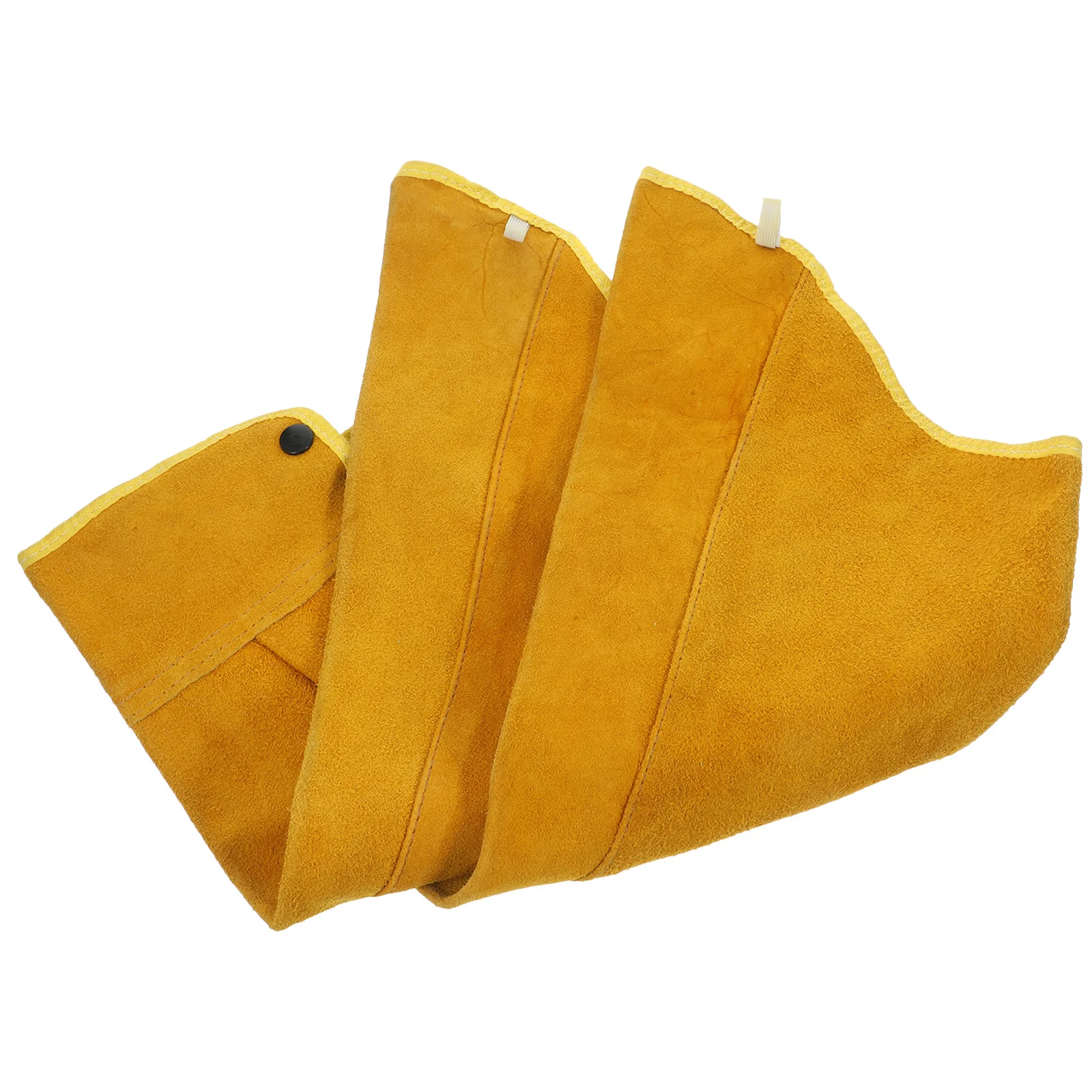 1Pair Protective Oversleeves Heavy Duty Welding Arm Guards Heat Resistant Fireproof Workwear Accessory for Industrial Use Yellow