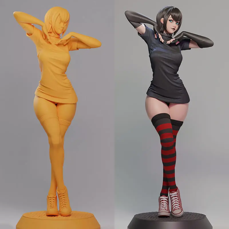 3 estilos Mavis Dracula 7091, modelo impreso en 3D de Mavis Dracula, kit de garaje sin montar y sin pintar, figura NSFW GK, kit de modelo de resina blanca