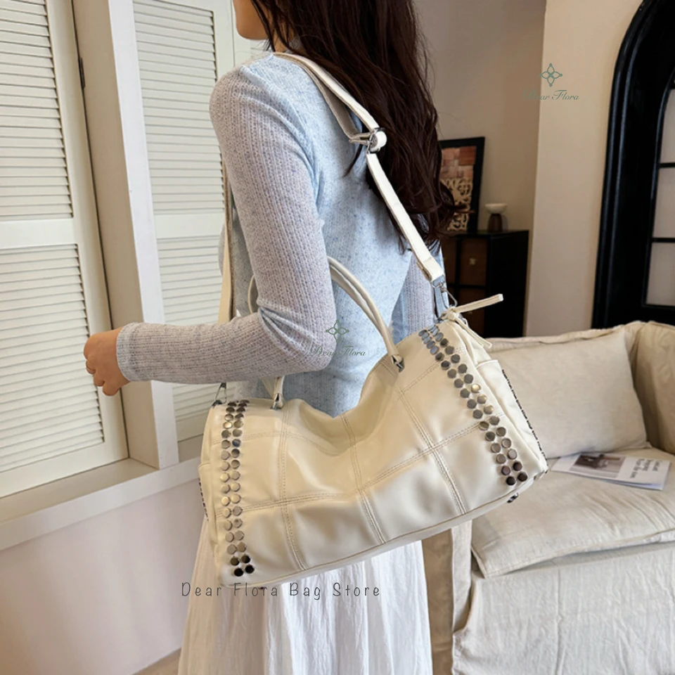 New Y2K Fashion Retro Rivet Tote Bag Women's High-end Handbag