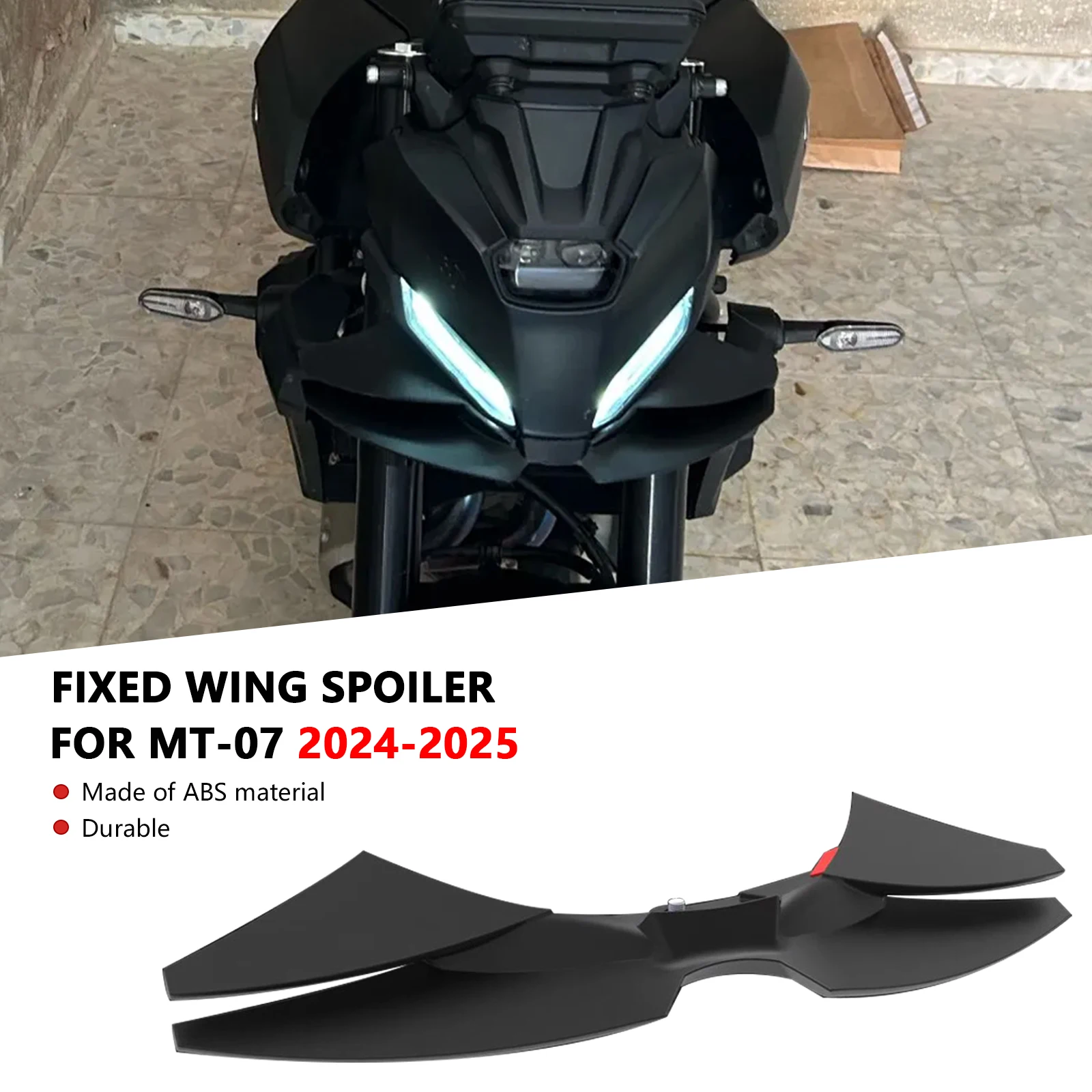 

For MT07 MT 07 2024 2025 new accessories motorcycle front spoiler downforce plate winglet aerodynamic wing front spoiler kit