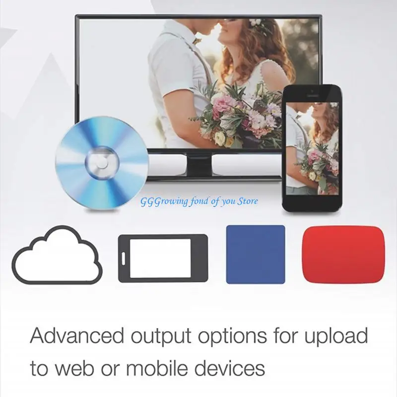 

H9EB Driverless USB2.0 Video Digitizer Card 480p Analogs Video From Cameras Compatible for QuickTime On Devices