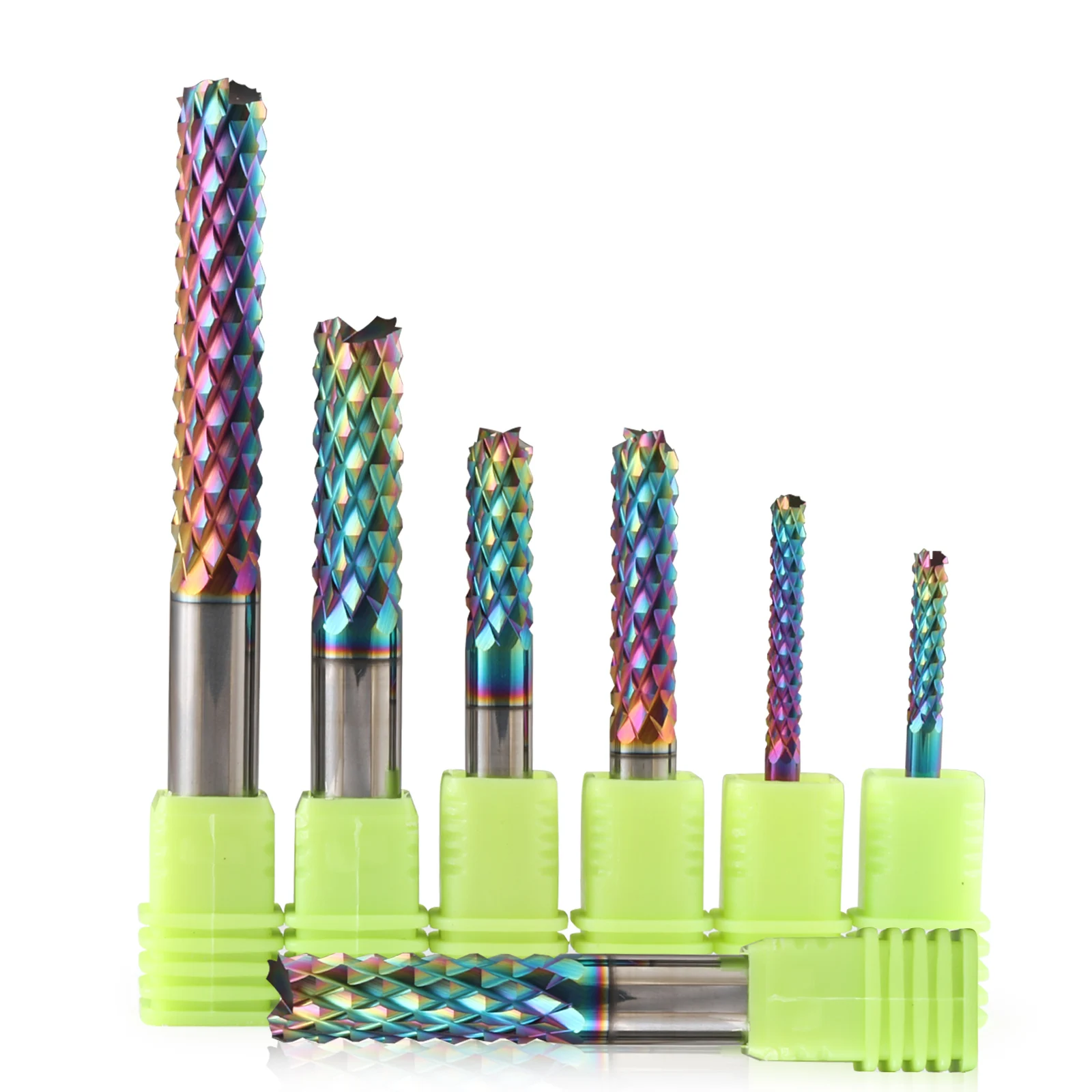 PCB Corn Endmill Carbide Milling Cutter 3.175mm 4mm 6mm 8mm DLC Coated Engraving Router Bit For Circuit Board CNC Tool