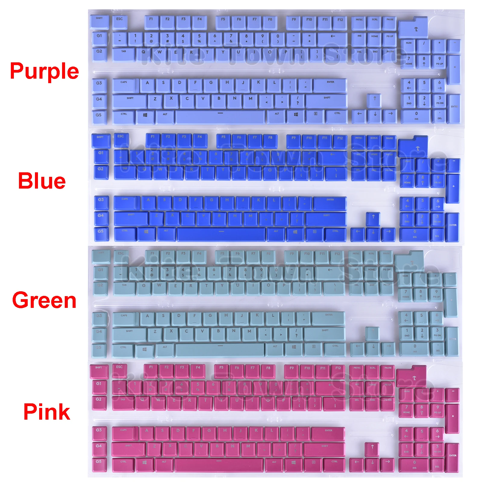 A full set G915 109pcs + 2pcs Key Caps for Logitech G813 G913 G815 G915 Wireless Keyboard4 Colors