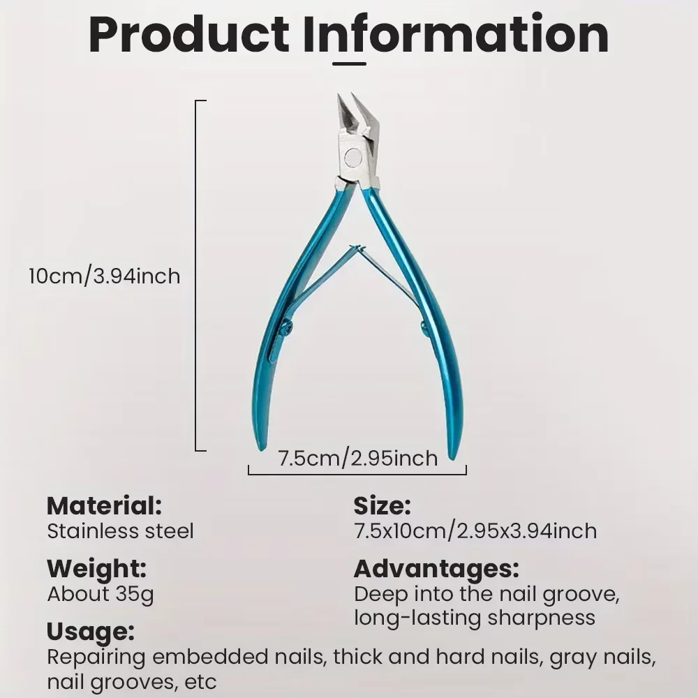 Obcinacz do paznokci u stóp na wrastające lub grube paznokcie, profesjonalny trymer do paznokci u stóp, szczypce do paznokci u stóp ze stali nierdzewnej.
