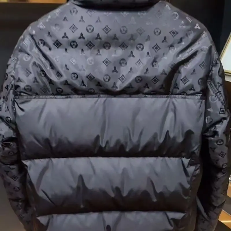 European winter new cotton clothes 2025 thermal stand-up collar printed jacket fashionable and slim