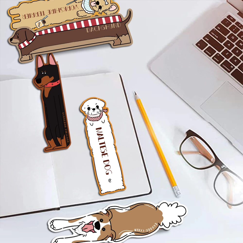 30/60PCS Read Puppy Themed Bookmarks Posters Laptop Decorative Gifts DIY Scrapbooking Waterproof Aesthetic Sticker﻿ Bookmark ﻿