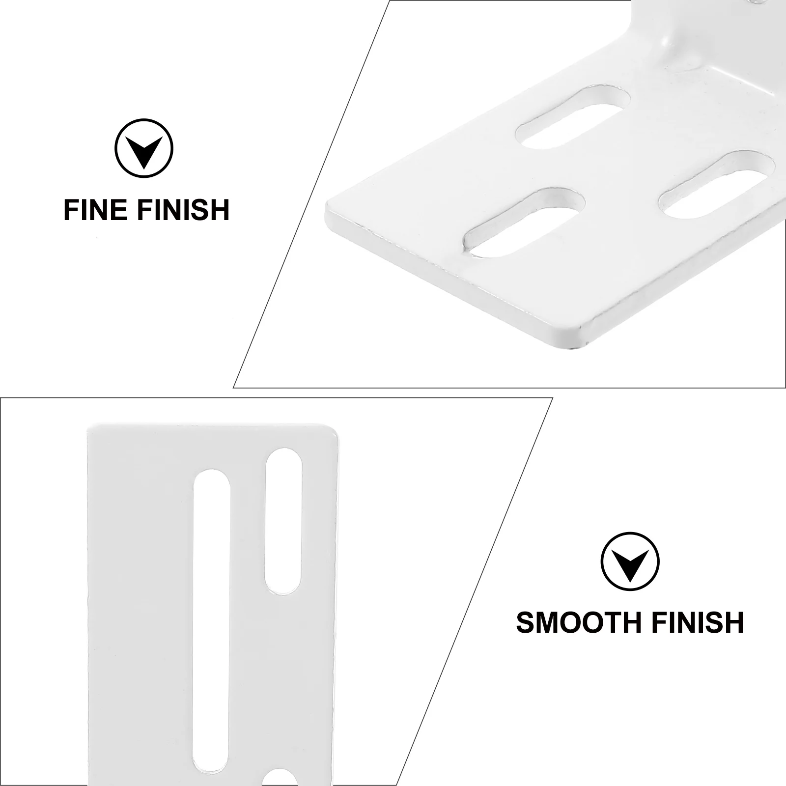 

6pcs Curtain Installation Code Stainless Steel Adjustable Track Brackets Home Office Hotel Curtain Rod Side Mounting Fixing