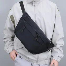 Men's Breast Bag Trendy Brand Capacity Versatile Shoulder Messenger Bag Boys Japanese Simple Men's and Women's Fashion  Satchel