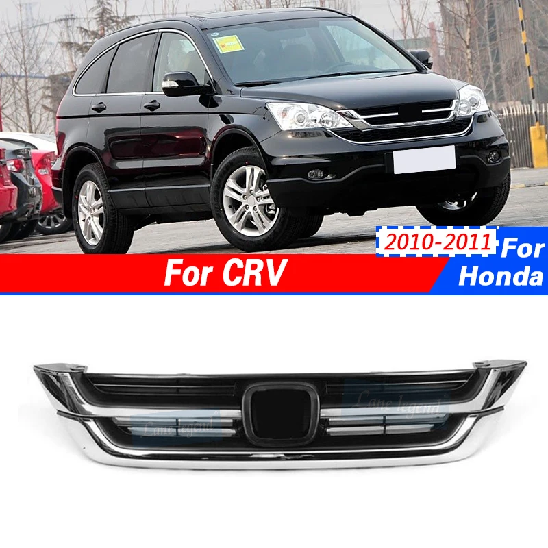 Ventilation Net For Honda CRV CR-V 2010 2011 Chrome Front Bumper Upper Grille Front Mesh Bumper Hood Grille Racing Grills